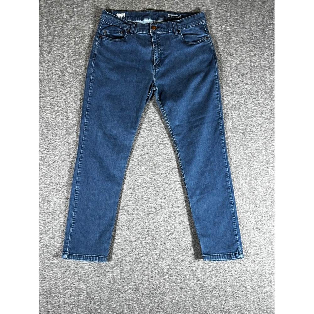Mugsy Studio Blue Jeans Mens 38x29 Slim Fit Stretch Denim